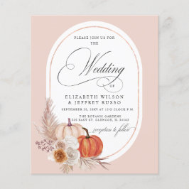 Lámina Invitación a la boda de la caída de la calabaza de