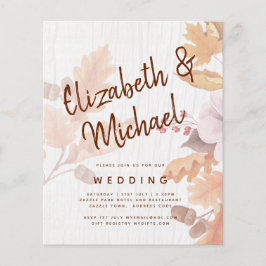 Lámina Invitación a la boda de la caída de LeahG Terracot