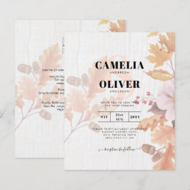 Lámina Invitación a la boda de la caída de LeahG Terracot