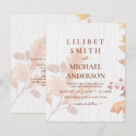 Lámina Invitación a la boda de la caída de LeahG Terracot