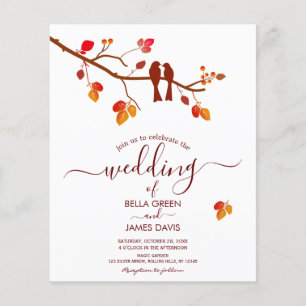 Lámina Invitación a la boda de la caída de Lovebird Minim