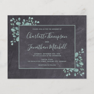 Lámina Invitación a la boda de la ecología rústica del pr