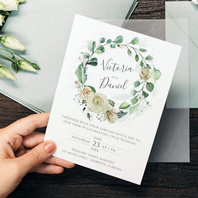 Lámina Invitación a la boda de la floral de eucalipto del (Subido por el creador)