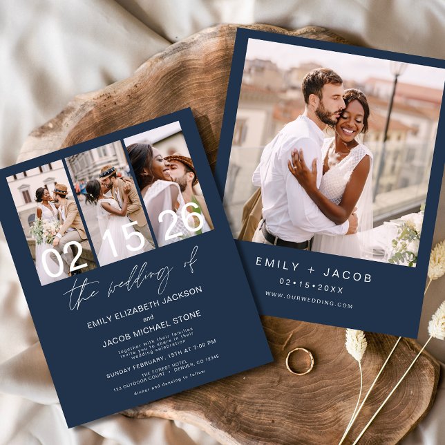 Lámina Invitación a la boda de la foto azul de la Marina  (Subido por el creador)