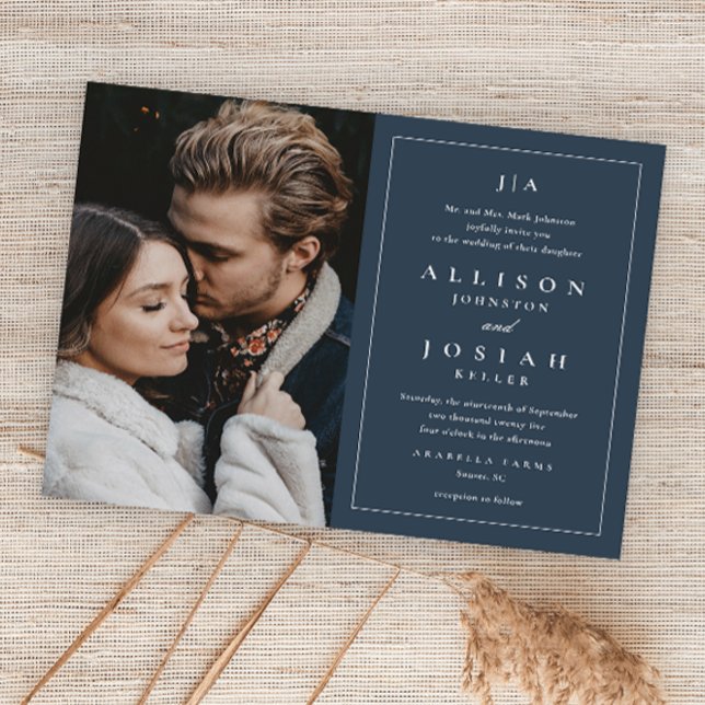 Lámina Invitación a la boda de la foto azul de la Marina  (Subido por el creador)