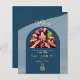Lámina Invitación a la boda de la foto de NIKAH Blue Gold
