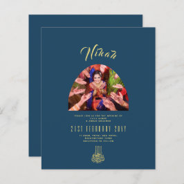 Lámina Invitación a la boda de la foto de NIKAH Blue Gold