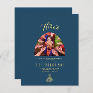 Lámina Invitación a la boda de la foto de NIKAH Blue Gold