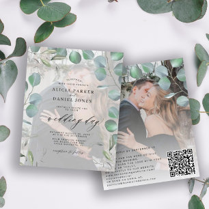 Lámina Invitación a la boda de la foto del eucalipto eleg
