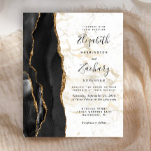 Invitación a la boda de la Mármol de oro del Agate