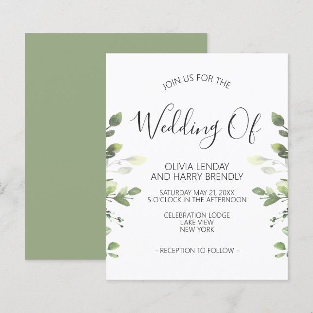 Lámina Invitación a la boda de la Moda presupuestaria Euc (Anverso / Reverso)