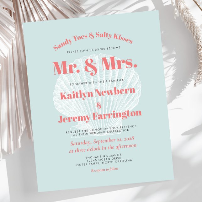 Lámina Invitación a la boda de la playa de presupuesto Aq (Subido por el creador)
