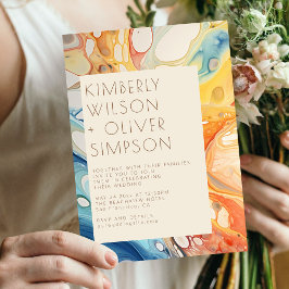 Lámina Invitación a la boda de la playa de Waves Marinas