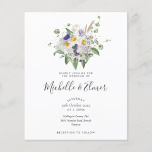 Lámina Invitación a la boda de la posada de flores silves