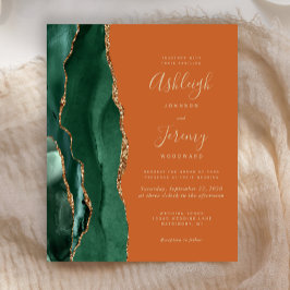 Lámina Invitación a la boda de la roya del ágata verde es