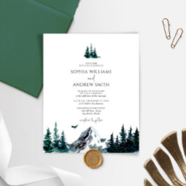 Lámina Invitación a la boda de la selva de montaña rusa d