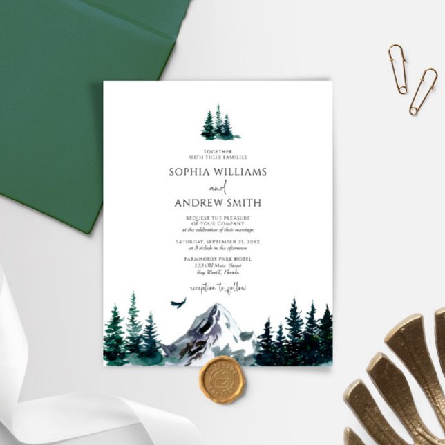 Lámina Invitación a la boda de la selva de montaña rusa d (Subido por el creador)