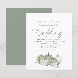 Lámina Invitación a la boda de las calabazas de salvia de