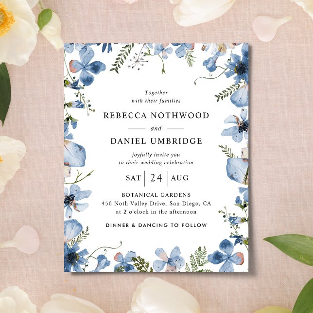 Lámina Invitación a la boda de las flores azules (Subido por el creador)