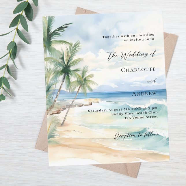 Lámina Invitación a la boda de las palmeras del océano (Subido por el creador)