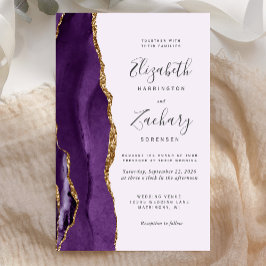 Lámina Invitación a la boda de lavanda de lavado con sabo