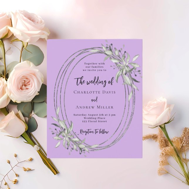 Lámina Invitación a la boda de Lavender Green (Subido por el creador)