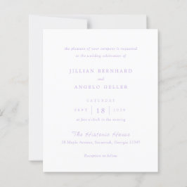 Lámina Invitación a la boda de Lilac Classic Budget