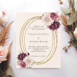 Lámina Invitación a la boda de los florines de marfil bei