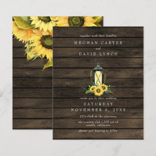 Lámina Invitación a la boda de los girasoles con presupue