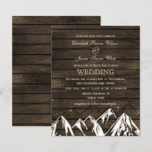 Lámina Invitación a la boda de los montes de madera de gr