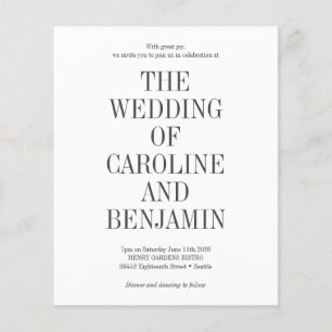 Lámina Invitación a la boda de moda clásica con estilo de