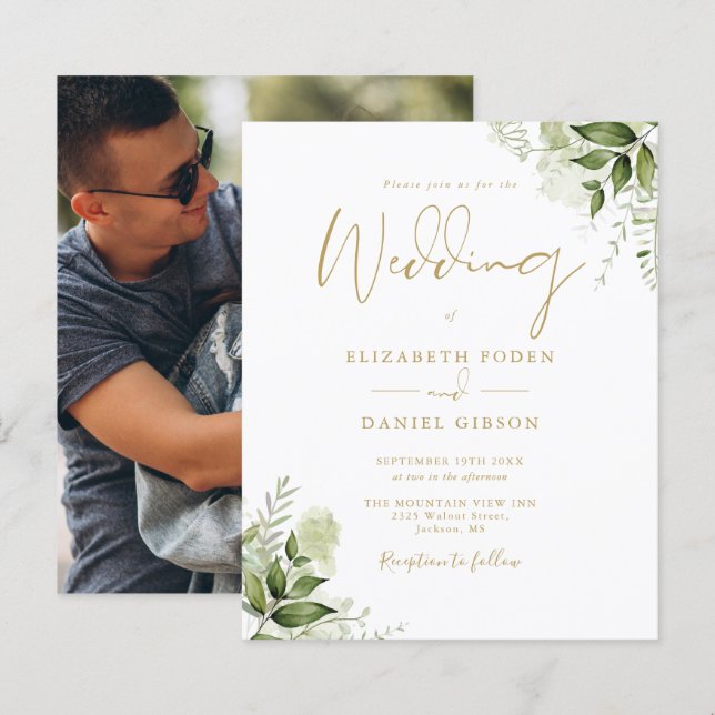 Lámina Invitación a la Boda de Oro con motivo de la Fotog (Anverso / Reverso)