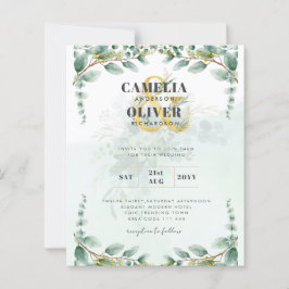 Lámina Invitación a la Boda de Oro de Eucalyptus de LeahG