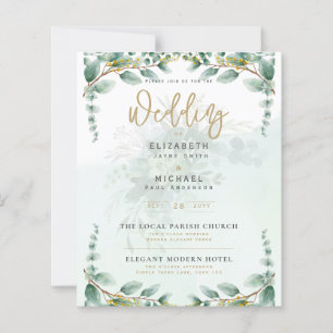 Lámina Invitación a la Boda de Oro de Eucalyptus de LeahG
