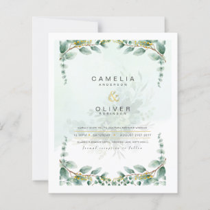 Lámina Invitación a la Boda de Oro de Eucalyptus de LeahG