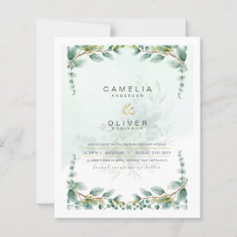 Lámina Invitación a la Boda de Oro de Eucalyptus de LeahG