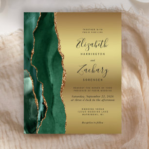 Lámina Invitación a la Boda de Oro del Agate Verde Esmera