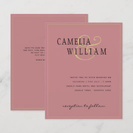 Lámina Invitación a la Boda de Oro Rosa Rosa Dusty Classi