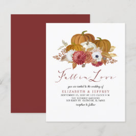 Lámina Invitación a la boda de otoño de calabazas rustica
