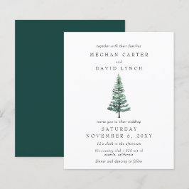 Lámina Invitación a la Boda de Pino Forestal de Invierno
