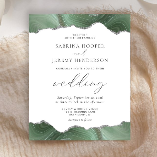 Lámina Invitación a la boda de plata del Agate verde del  (Subido por el creador)
