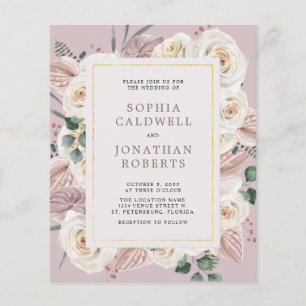 Lámina Invitación a la boda de presupuesto todo en una so