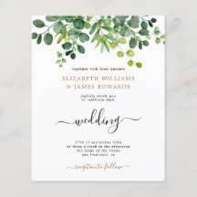 Invitación a la boda de primavera en el jardín bot