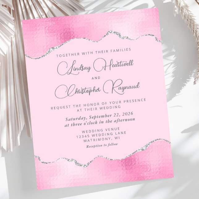 Lámina Invitación a la boda de Relieve metalizado platead (Subido por el creador)
