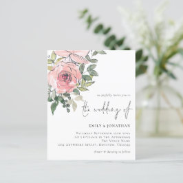Lámina Invitación a la boda de Rubor Florals con acuarela