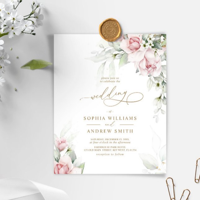 Lámina Invitación a la boda de Rubor y Eucalyptus (Subido por el creador)