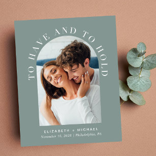 Lámina Invitación a la boda de Sage con fotos de arte mod