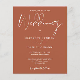Lámina Invitación a la boda de Terracota Presupuestaria