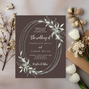 Lámina Invitación a la boda de un bistre verde marrón