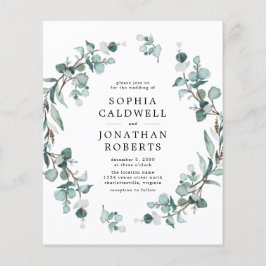 Lámina Invitación a la boda de un eucalipto